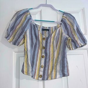 Abercrombie & Fitch Colorful Top w/Puffy Sleeves